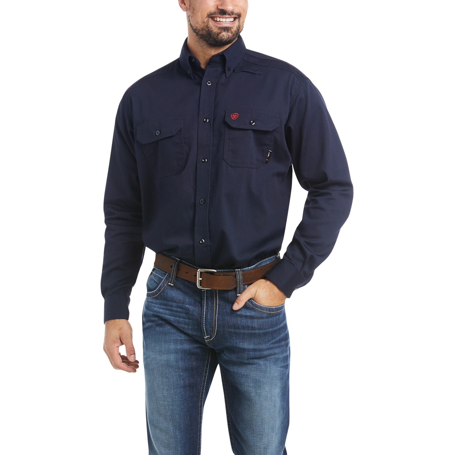 Ariat FR Solid Work Shirt in Navy